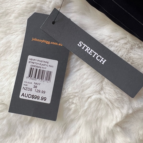 Johnny Bigg Pinstripe Navy Dress Pants - Picture 5 of 8